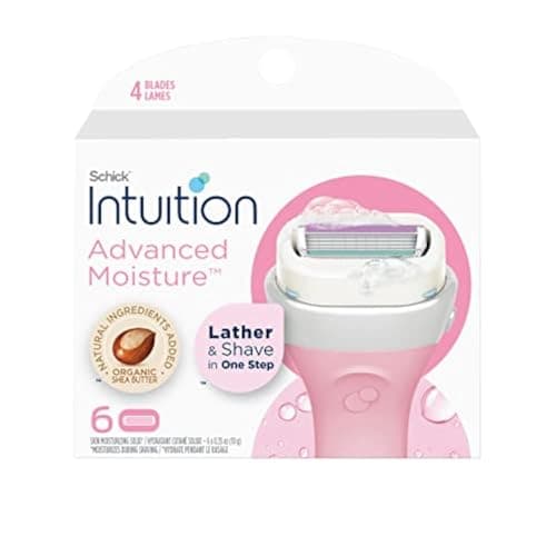 Recharges de rasoir pour femmes Intuition Schick Advanced Moisture avec beurre de karité, 6 unités, paquet de 1