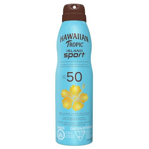 Hawaiian Tropic Island Sport Écran solaire en spray transparent FPS 50, 170 g | Écran solaire Hawaiian Tropic SPF 50, écran solaire, écran solaire en spray, écran solaire pour le corps...
