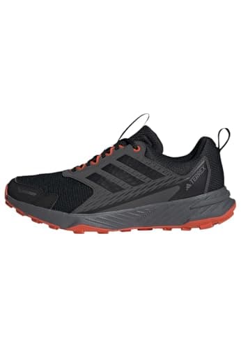 adidas Men's Terrex Tracefinder 2 Climaproof Trail Running, Core Black/Core Black/Semi Impact Orange, 9