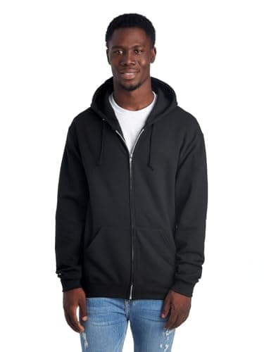 Sweat à capuche Jerzees NuBlend® entièrement zippé, noir, grand