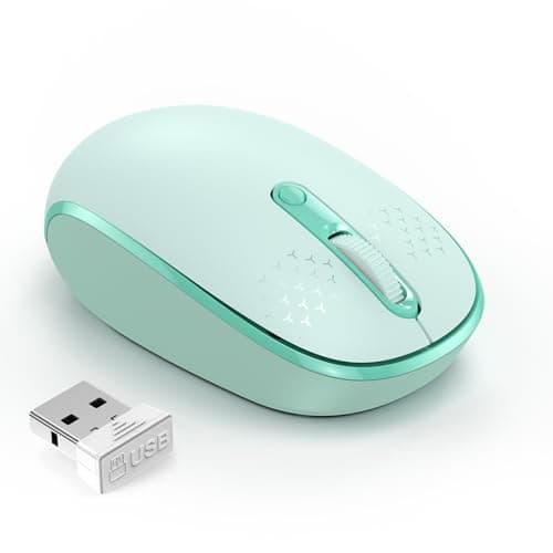 TECKNET Wireless Mouse, 2.4G Quiet Computer Mouse with USB Receiver, 4 Buttons Portable Cordless Mice for Chromebook, Laptop, PC, Mac,...