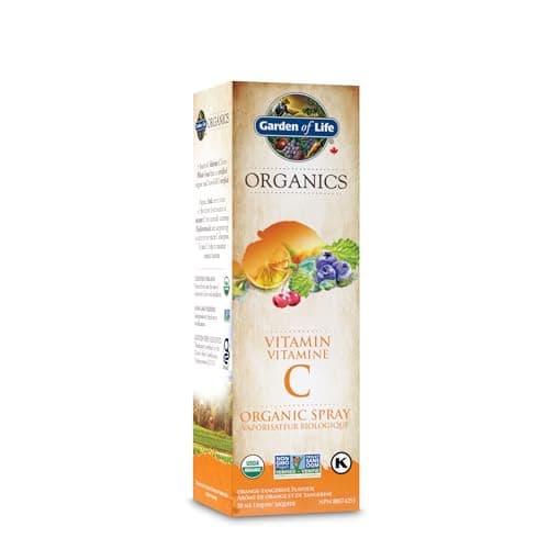 Garden of Life Organics Spray vitamine C, saveur orange-mandarine | Soutient le système immunitaire et favorise la santé de la peau et des tissus | Délicieux|...
