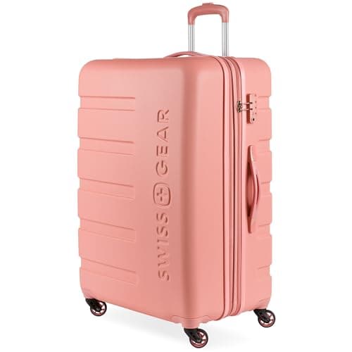 SWISSGEAR Signature Hardside Expandable Spinner Luggage Durable Lightweight Travel Suitcase, Coral Almond, Carry-On 19-Inch