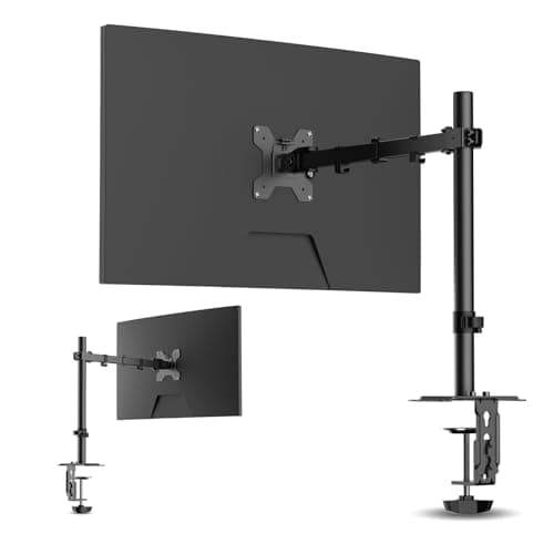 Pholiten Single Monitor Arm,Single Monitor Desk Mount,Adjustable Monitor Mount for 32inch Screen,Holds Up to 22lbs,100x100 Vesa Monitor Stand