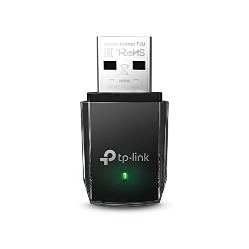 Adaptateur WiFi USB TP-Link AC1300 (Archer T3U) - Adaptateur réseau sans fil double bande 2.4G/5G pour PC de bureau, dongle WiFi MU-MIMO, USB 3.0, prend en charge...