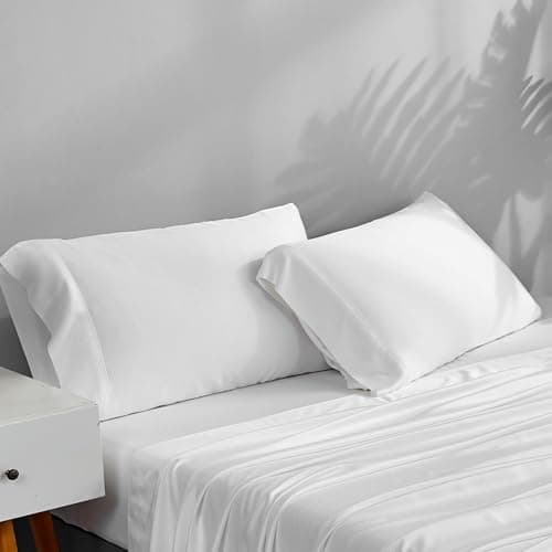 ACCURATEX Lot de 2 taies d'oreiller rafraîchissantes King Size, rayonne dérivée de bambou, taie d'oreiller douce et respirante avec fermeture enveloppante, taie d'oreiller soyeuse pour...