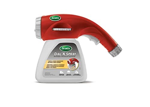 Scotts Dial N Spray Hose-End Sprayer with Accu-Set Dial: Precise Weed, Bug & Fungus Application, No Mix, No Measure, 25 ft Jet Spray, Ergonomic...