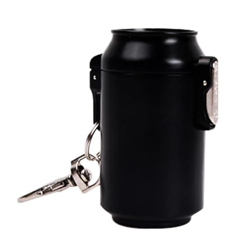 Cendrier de poche Hoxfly avec porte-clés, cendrier extérieur portable en alliage d'aluminium avec couvercle, conteneur de mégots de cigarettes de 4 x 6 cm pour la maison, le bureau, l'hôtel, la terrasse...