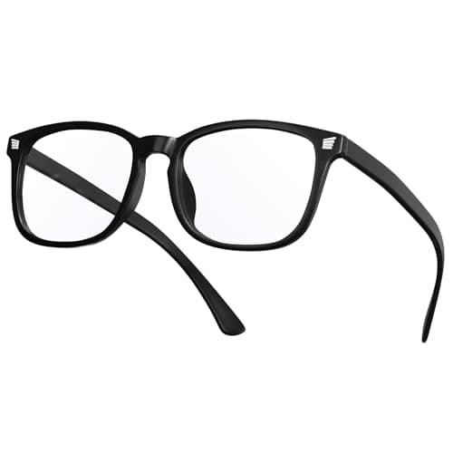 Gaoye Blue Light Blocking Glasses, Fashion Square Fake Nerd Eyewear Anti UV Ray Computer Gaming Eyeglasses Women/Men