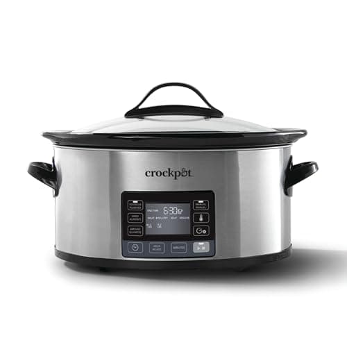 Mijoteuse Crock-Pot avec cycle de cuisson réglable MyTime | Mijoteuse programmable de 6 litres pour plus de 7 personnes | 5,7 L | Acier inoxydable
