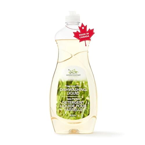 Liquide vaisselle sans parfum Green Cricket, 828 ml