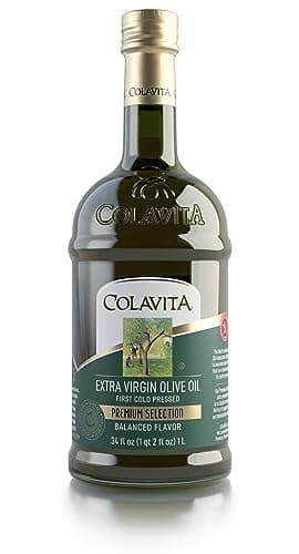 Huile d'olive extra vierge Colavita Premium Selection, bouteille en verre, 1 litre (l'emballage peut varier)