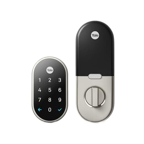 Google Nest x Yale Lock - Tamper-Proof Smart Lock for Keyless Entry - Keypad Deadbolt Lock for Front Door - Works with Nest Secure Alarm System -...