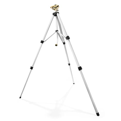 RESTMO 48” Large Full Metal Impact Sprinkler Head on Tripod Base, 360° Rotating & Height Adjustable Tripod, Heavy Duty Zinc Alloy Sprinkler for...
