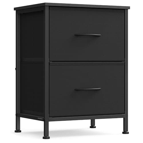 Collection SONGMICS BELLAH - Commode pour Chambre, Commode, Table de Chevet, 2 Tiroirs, Meuble de Rangement, Placard, Entrée, Moderne, Encre...