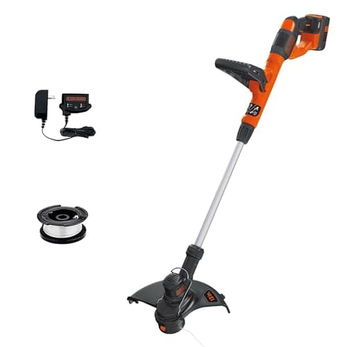 BLACK+DECKER Kit coupe-bordure et coupe-bordure 40 V MAX, sans fil, 13 pouces, 2 en 1, batterie et chargeur inclus (LST140C)