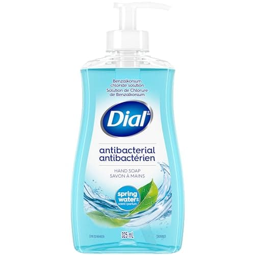 Savon liquide antibactérien pour les mains Dial, parfum eau de source, 325 ml, testé dermatologiquement, pH équilibré, sans silicones, parabènes, phtalates, SLES/SLS
