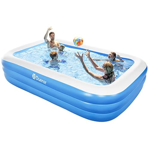 Duerer Inflatable Swimming Pools, Inflatable Pools, 118"x72"x22" Full-Sized Family Blow up Pool for Kids Toddlers Adults, Lounge Inflatable Pool...