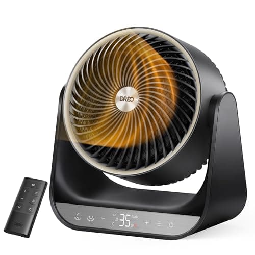 Chauffage de pièce entière DREO 714, chauffage oscillant 3D vertical à 60° et horizontal à 90°, circulateur longue portée de 12 pi/s, 3 réglages de chaleur et 3 réglages de ventilateur, télécommande,...