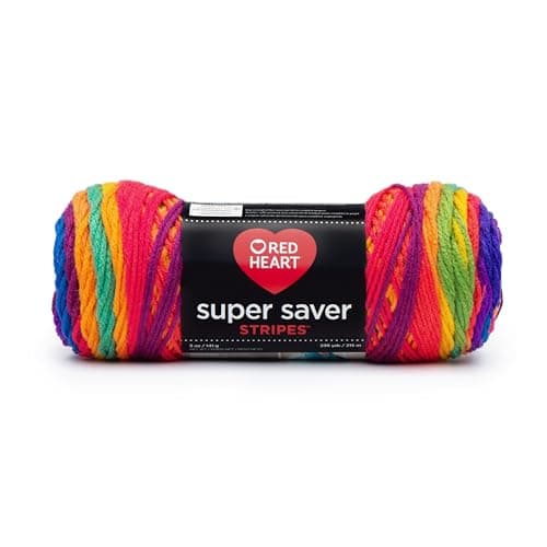 Coats Yarn E300.4965 Red Heart Super Saver Fil à rayures préférées