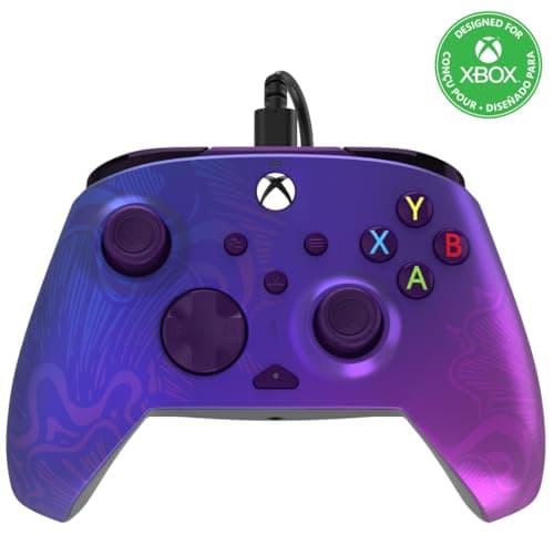 PDP Gaming REMATCH Advanced Wired Controller for Xbox Series X|S/Xbox One/PC, Customizable, App Supported - Purple Fade