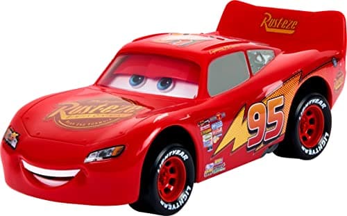 Mattel Disney Pixar Cars Toy Cars & Trucks, Moving Moments Lightning McQueen Vehicle with Moving Eyes & Mouth