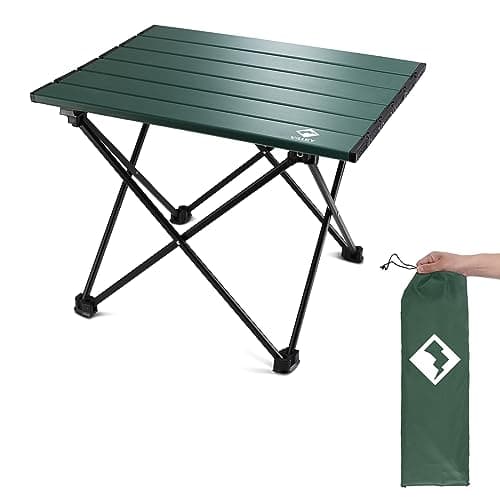 VILLEY Folding Camping Table, Portable Camp Table, Ultralight Aluminum Compact Side Table, Foldable Lightweight Table with Carry Bag for Outdoor...