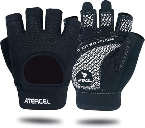 ATERCEL Weight Lifting Gloves Full Palm Protection, Workout Gloves for Gym, Cycling, Exercise, Breathable, Super Lightweight for Men and...