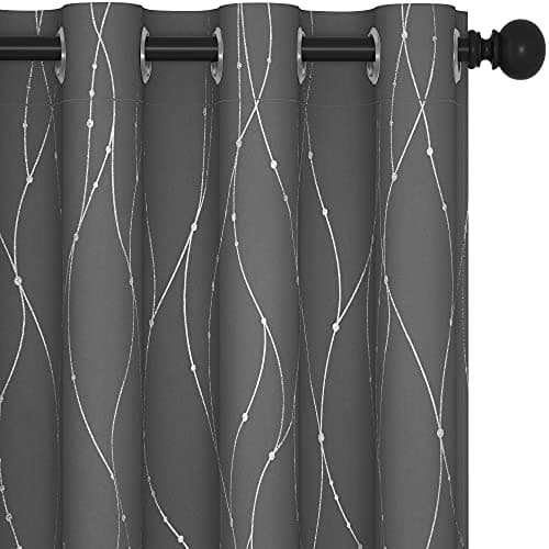 Deconovo Blackout Curtains 84 Inches Long, Thermal Insulated Energy Saving Curtains for Bedroom, Noise Reduction Curtain Drapes for Living Room...
