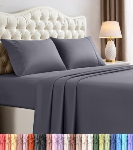 Utopia Bedding Queen Bed Sheets - 4 Piece Queen Size Cooling Sheet Set - Hotel Luxury Soft Breathable Microfiber, Oeko-TEX, Deep Pocket Easy Fit &...