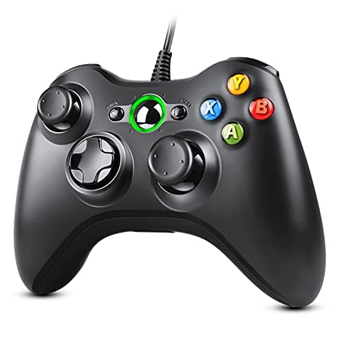 Zexrow Controller for Xbox 360, USB Wired Gamepad Joystick with Improved Dual Vibration and Ergonomic Design for Microsoft Xbox 360 & Slim & PC...