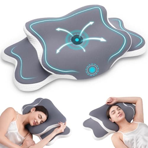 Offre exceptionnelle • Prix le plus bas en 30 jours | Delyoly Oreiller cervical en mousse à mémoire de forme, 2 en 1, pilule...