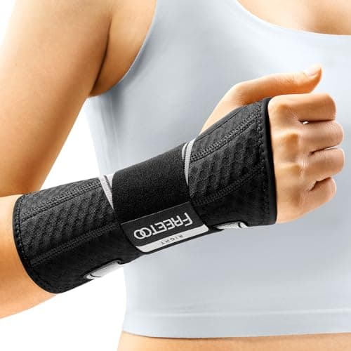 FREETOO Carpal Tunnel Wrist Brace Pro, Single-Pull Wrist Support for Sleeping with S Shape Splint, Lightweight Hand Brace for Women Men,...