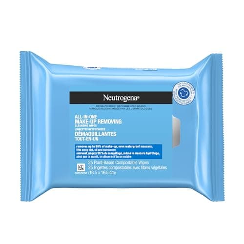 Neutrogena Lingettes nettoyantes démaquillantes, paquet de recharge, 25 unités (paquet de 1)