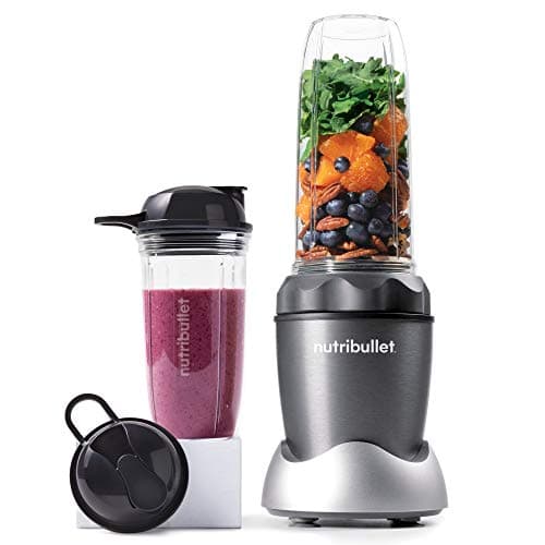 Nutri Bullet NB50100C Pro 1000 Mélangeur à portion unique (1000 W) Ensemble de 7 pièces, jupe gris foncé/gris clair