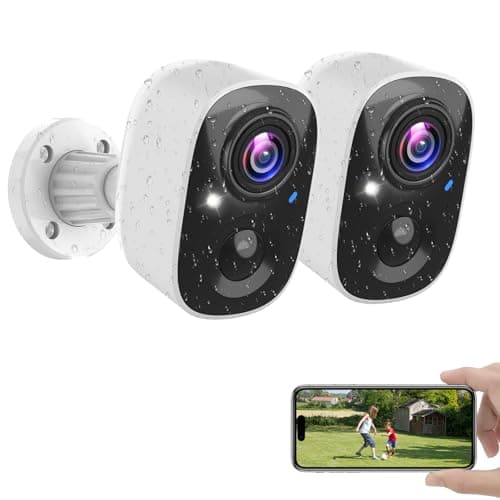MaxiViz Wireless Camera Outdoor, Battery Powered Security Camera with 2K Color Night Vision, Outside Cameras with AI Motion Detection, 2-Way Talk,...