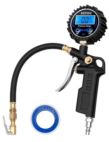 Gonfleur de pneu numérique AstroAI avec manomètre, mandrin d'air 250 PSI et accessoires de compresseur robuste avec...
