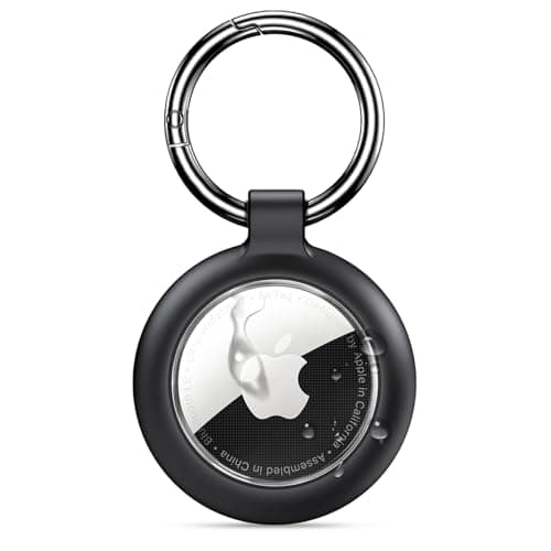 Support Inesore pour AirTag, étui design en fibre de carbone et porte-clés étanche pour AirTag, entièrement résistant aux rayures avec porte-clés pour...