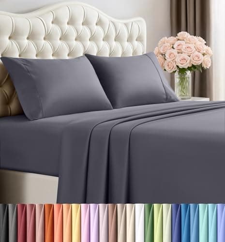Utopia Bedding Queen Bed Sheets Set – 4 Piece Queen Size Sheets, Soft Breathable Microfiber, Deep Pocket, Fade & Wrinkle Resistant, 1 Flat Sheet 1...