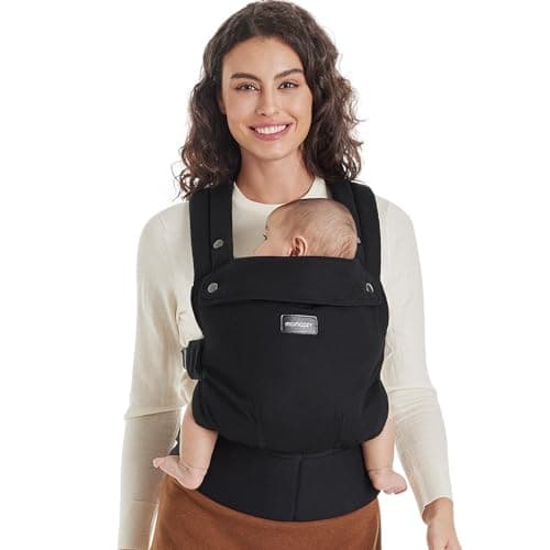 Porte-bébé Momcozy du nouveau-né au tout-petit - Porte-bébé ergonomique, confortable et léger pour 7 à 44 lb, sans effort à mettre, idéal pour les mains libres...