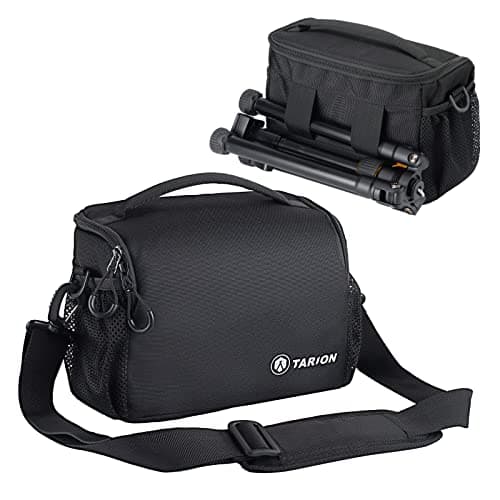 TARION Small Camera Bag - 5L Camera Case with Detachable Shoulder Strap Tripod Holder - Messenger Bag Sling for DSLR Mirrorless TSB-S