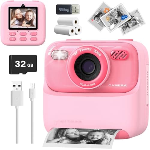 Mgaolo Kids Camera Instant Print Photo,Children Digital Camera Toys Gift with HD Video for Girls Boys 3-12 Age,Chritmas Birthday Festival Present...