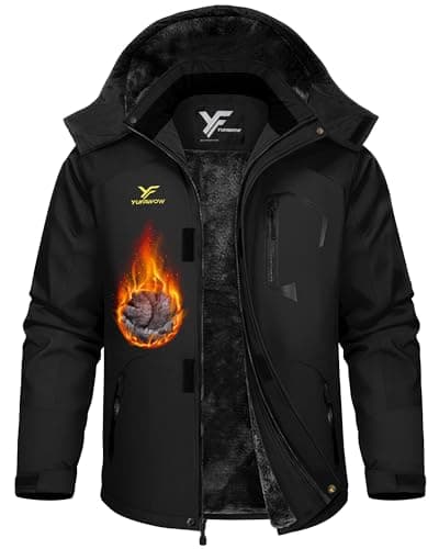 Men Winter Jacket Work Coat Waterproof Windbreaker Heavy Softshell Heat Warm Thermal Insulated Ski Snow Snowboard Snowmobile Casual Outdoor Cold...