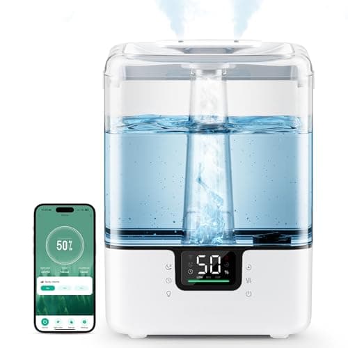 Offre exceptionnelle | Humidificateurs intelligents MERONTE pour chambre à coucher, humidificateur à brume fraîche de 6 L, grande pièce avec Essen...