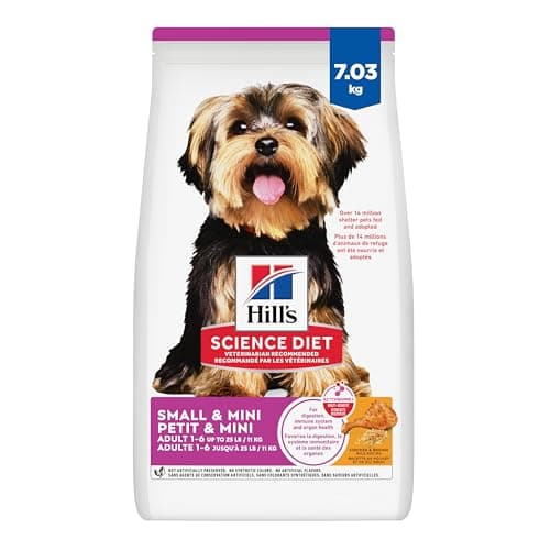 Hill's Science Diet Adult Small & Mini Poulet Recette de Repas et de Riz Croquettes pour Chiens Sac de 7,03 kg