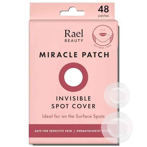 Rael Miracle Invisible Spot Cover - Patch hydrocolloïde, couverture absorbante, soins de la peau coréens, autocollants pour le visage, 2 tailles (48 unités)