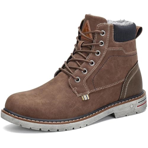 Mishansha Bottes de neige d'hiver pour homme et femme - Bottines chaudes - Marron - 8,5 - Femme/7 homme