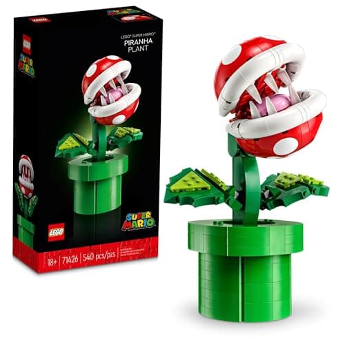 LEGO Super Mario Piranha Plant Ensembles de construction pour adultes - Mario à collectionner pour hommes et femmes, à partir de 18 ans - Cadeau pour les anniversaires - Chambre, Maison...