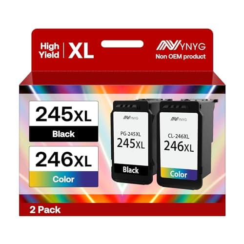 245XL 246XL Combo Pack Compatible for Canon Ink 245 246 PG-245XL CL-246XL Work with Canon Pixma TS3120 MG2520 MX492 TR4520 TS202 MG2525 MG3022...
