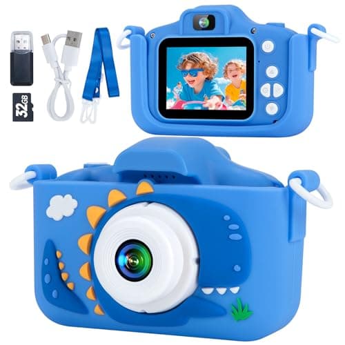 Kids Digital Camera 48MP Dual Lens 1080P HD with 32GB SD Card for 3-12 Year Old Boys & Girls, Kids Digital Video Camcorder Selfie Camera Best Gifts...